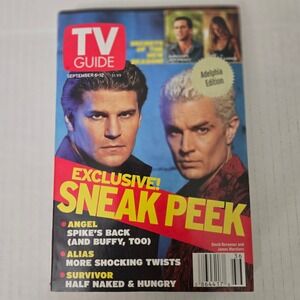 Vintage 2003 TV Guide Magazine Buffy Angel Spike James Marsters David Boreanaz